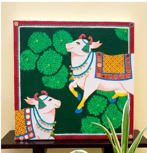 Pichwai Cow Painting - Image 3