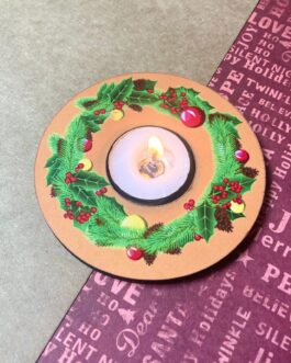Christmas Wreath Candle Holder