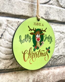 Holly Jolly Christmas Ornament